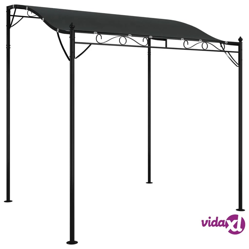 vidaXL Tettoia Antracite 2x2,3 m 180 g/m² Tessuto e Acciaio