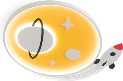 Brilagi -LED Plafoniera per bambini STARSHIP LED/64W/230V 3000/4500/6000K gialla