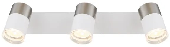 Globo 57851-3 - Faretto BRISBON 3xGU10/25W/230V bianco/cromo