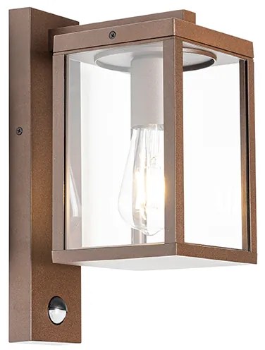 Lampa da parete per esterni marrone ruggine con sensore di movimento IP44 - Charlois