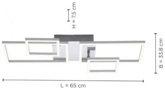 Leuchten Direkt 14030-55 - Lampadario LED da superficie IVEN 2xLED/12W/230V + 2xLED/5,5W