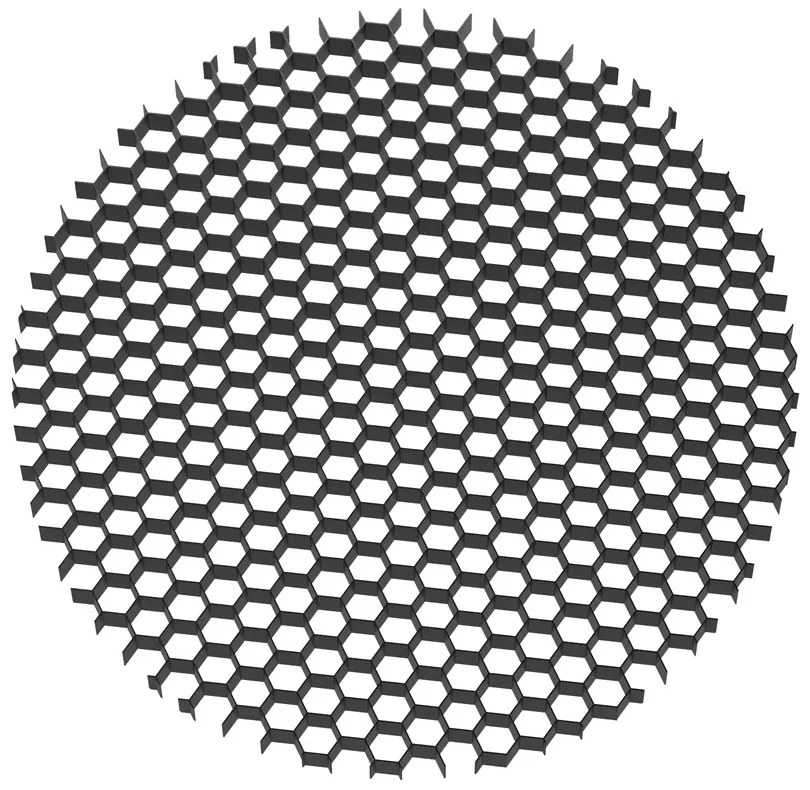 Griglia Antiabbagliamento Focus Led Per Proiettore Alluminio Nero Diametro 4,2Cm
