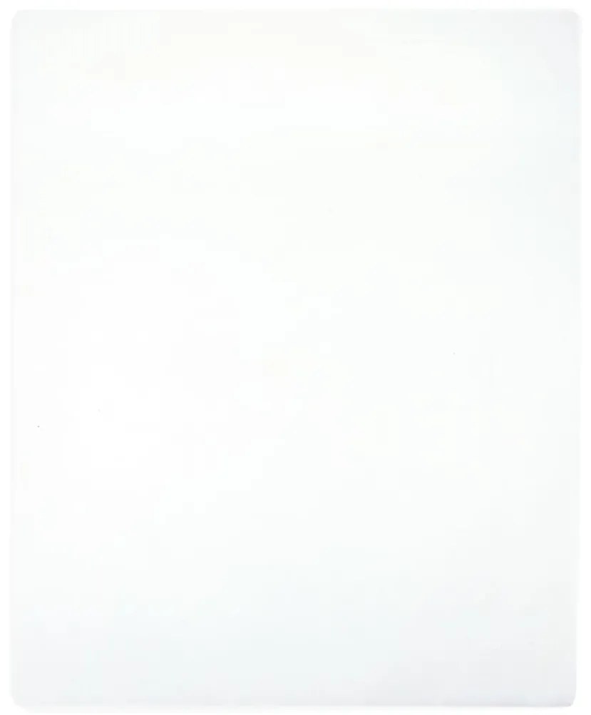 Lenzuola Con Angoli Jersey 2pz Bianche 180x200 Cm Cotone /