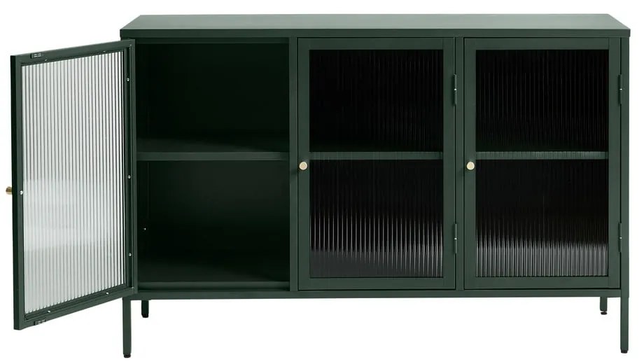 Vetrina in metallo verde Bronco, altezza 85 cm - Unique Furniture