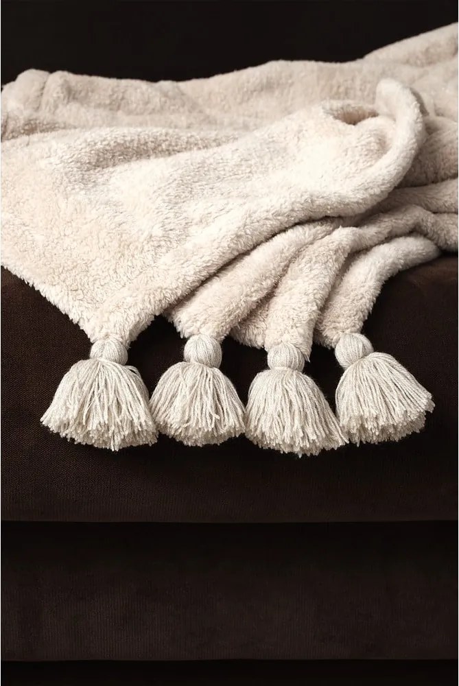 Copriletto marrone chiaro in micropile 160x200 cm Puffy – Mijolnir