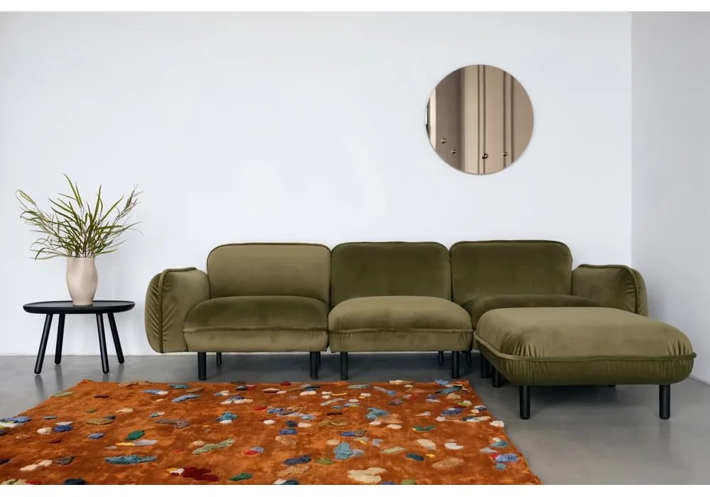 Divano in velluto blu scuro Bean - EMKO