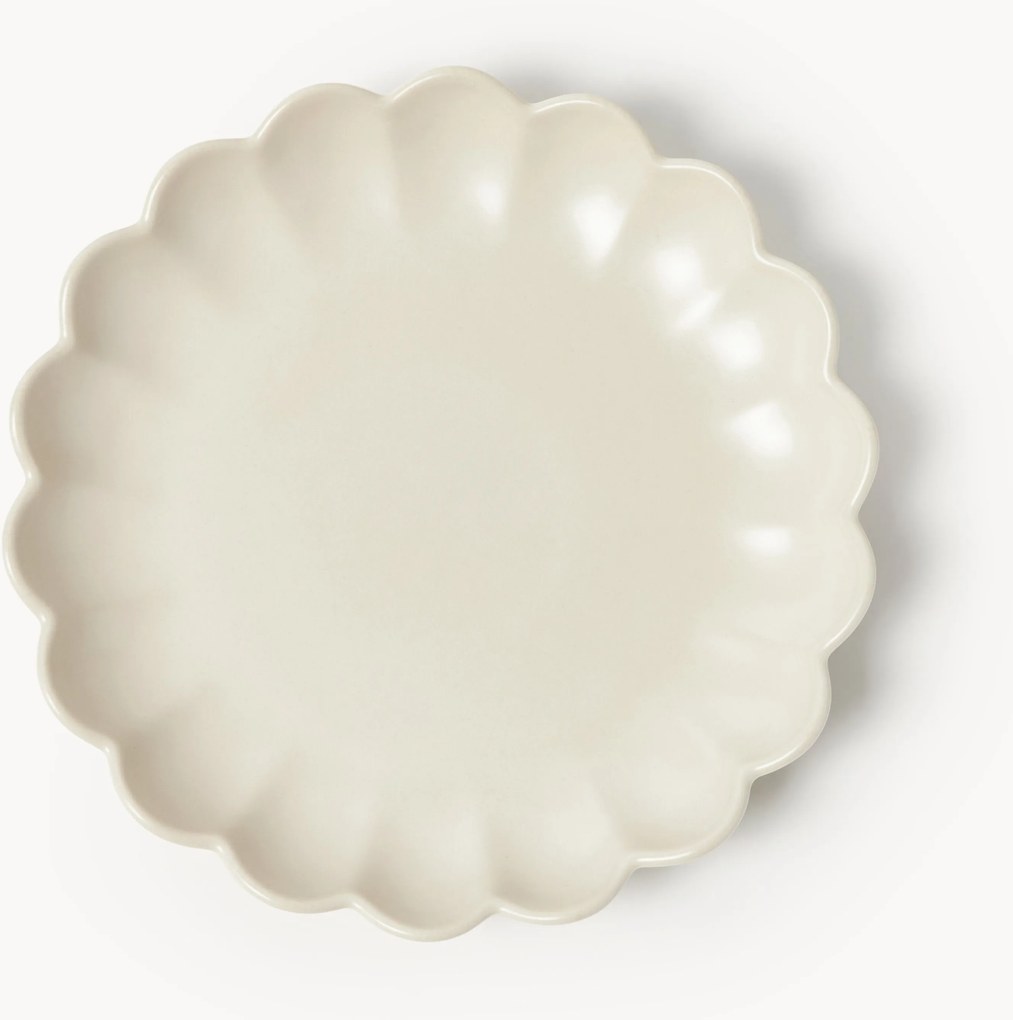 Set di 4 piatti da colazione a forma di fiore Sabina