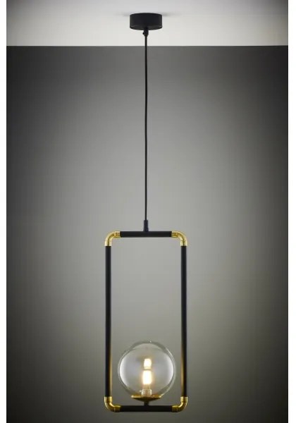 Jupiter 2023 - Lampadario a sospensione con filo ZAFRA 1xG9/10W/230V nero/oro/limpido