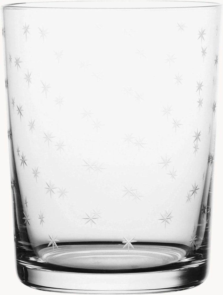 Set di 4 bicchieri in cristallo soffiato Stars