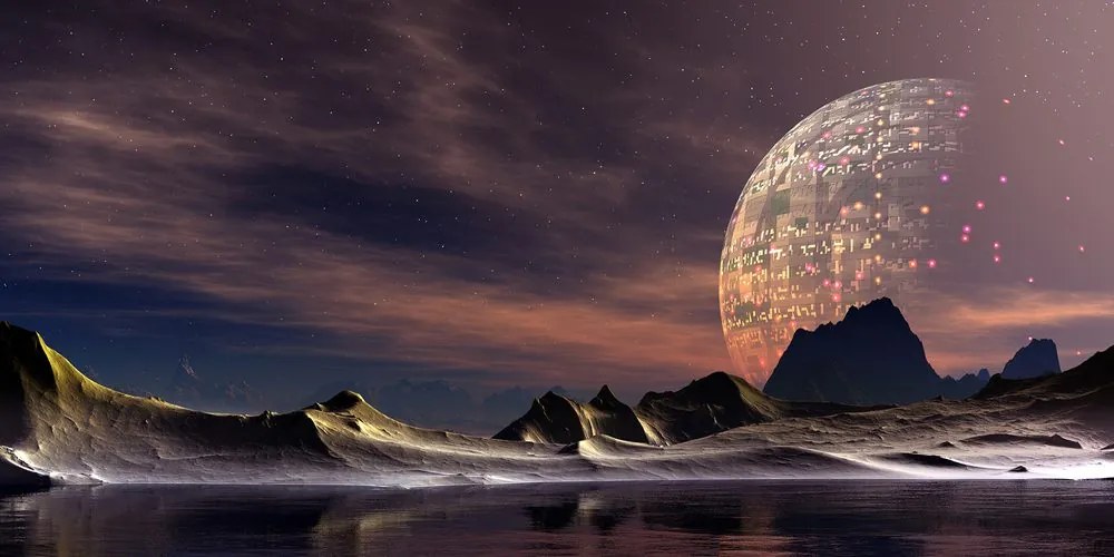 Quadro su tela – Pianeta futuristico