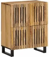 Credenza 60x34x75 cm in Legno Massello di Mango Grezzo 377564