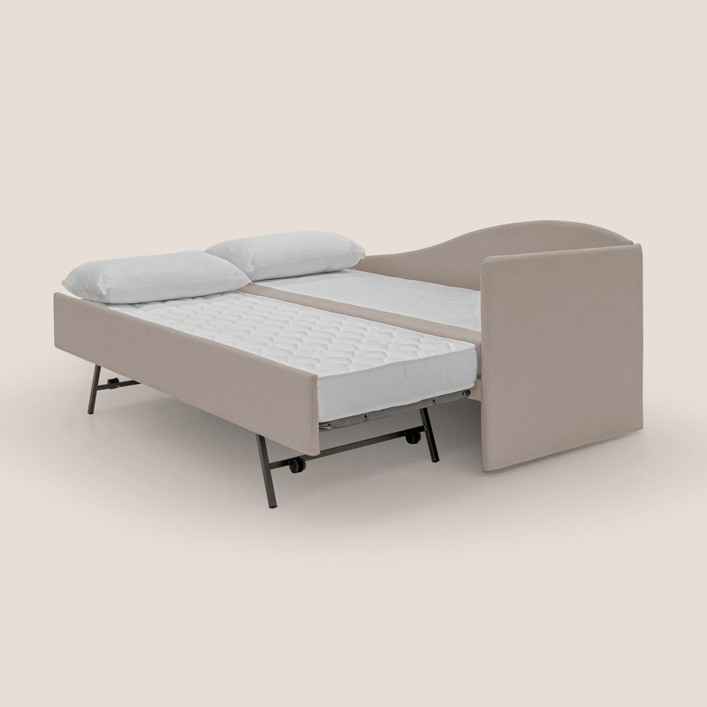 Nolo Divano duplex con doppio letto in tessuto simil cotone impermeabile T13 panna