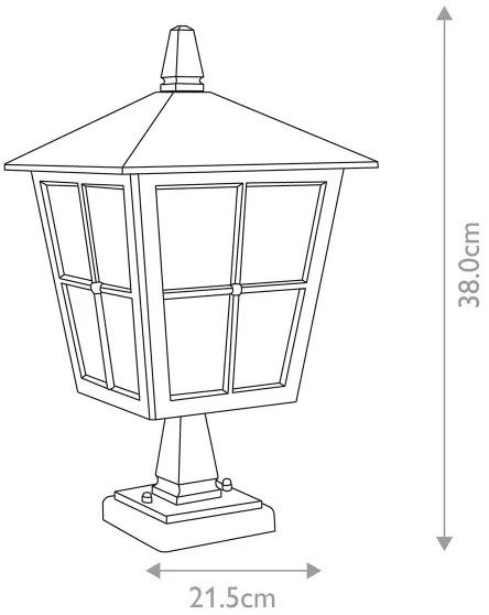 Elstead - Lampada da esterno CANTERBURY 1xE27/100W/230V IP43