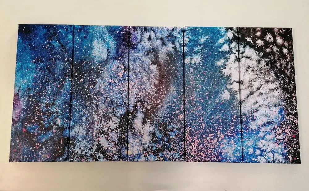 Quadri 5 pezzi – Astrazione da acquerello