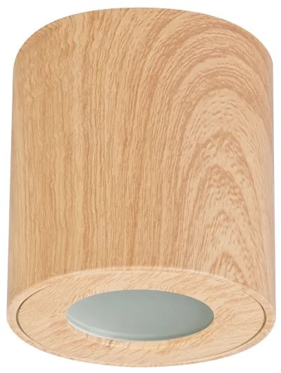 Brilagi -Luce Spot da bagno MIA 1xGU10/30W/230V 84x80 mm decorazioni in rovere IP44