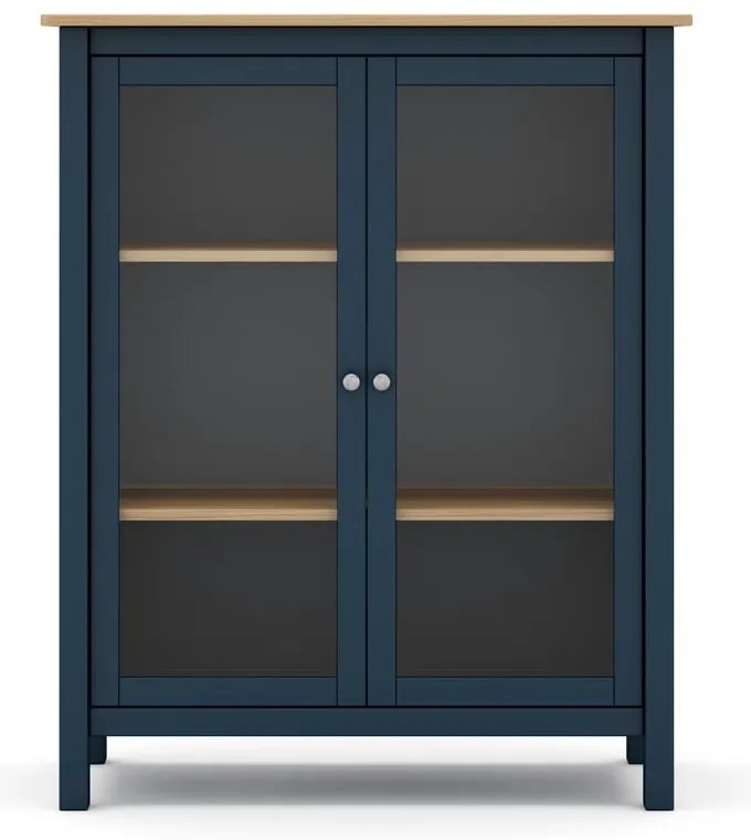 Vetrina in legno di pino blu scuro/naturale 90x110 cm Misti - Marckeric