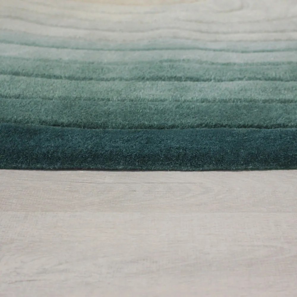 Tappeto blu in lana 200x290 cm Puddle Ombre Wool - Flair Rugs