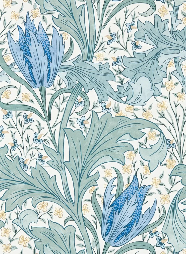 Morris & Co Carta da parati Lent Lily - Cornflower Blue