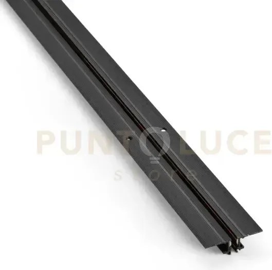 Deva binario easy 200cm nero in alluminio fissaggio a soffitto