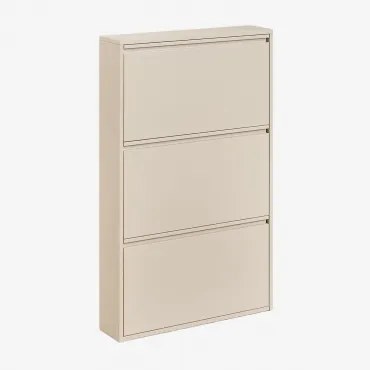 Scarpiera In Acciaio Logan Tapioca Beige & 3 Porte - Sklum