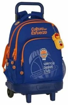 Trolley per la Scuola Compact Valencia Basket M918 Azzurro Arancio (33 x 45 x 22 cm)