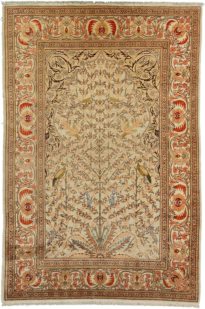 Kaiseri Tappeto 100 x 160 Beige (Tacchino) Annodato A Mano