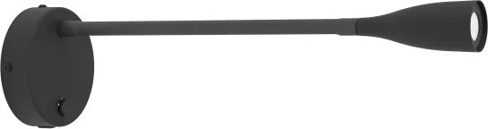 Eglo 901781 - Lampada da parete LED flessibile con porta USB OLIVANDINO LED/3,8W/230V nera