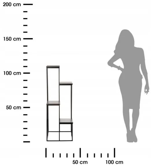 Portafiori KASKADA 110x40 nero