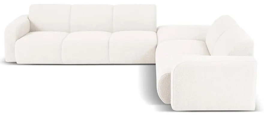 Divano angolare bianco in tessuto bouclé (angolo destro) Molino - Micadoni Home