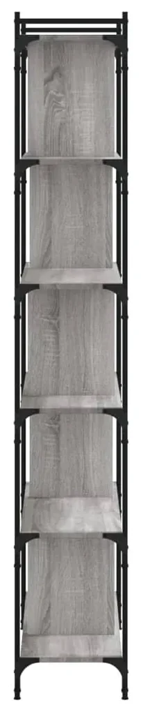 Libreria grigio sonoma 6 ripiani 76x32x192 cm legno multistrato