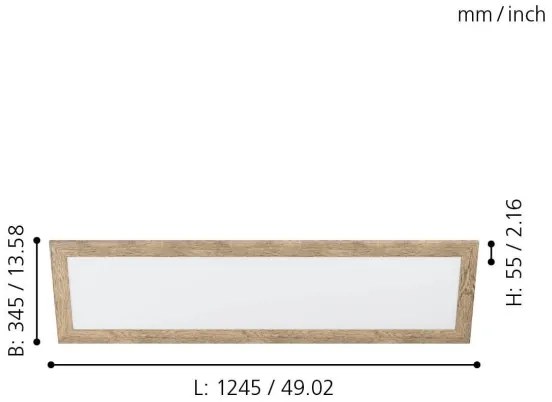 Eglo 99437 - Plafoniera LED PIGLIONASSO LED/32W/230V 345x1245 mm