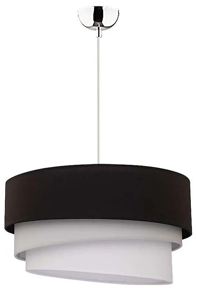 Duolla - Lampadario a sospensione con filo TRIO 1xE27/40W/230V diametro 45 cm nero/grigio/bianco