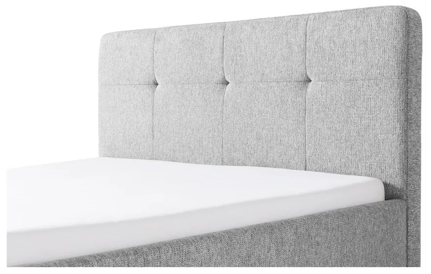 Letto matrimoniale imbottito grigio chiaro rete non inclusa 140x200 cm Smart – Meise Möbel