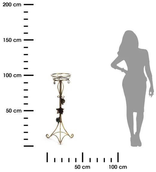 Portafiori 95x38 cm oro