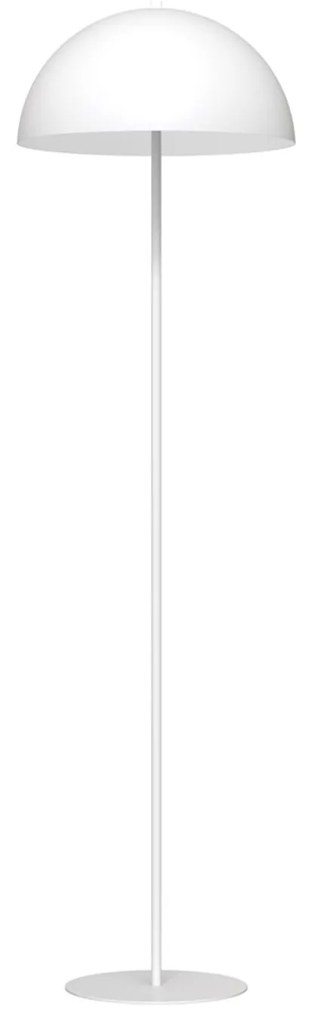 Piantana Moderno Demetra Acciaio Bianco 1 Luce E27 Ip20