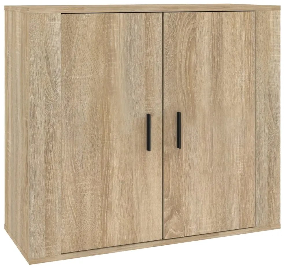 Credenza rovere sonoma 80x33x70 cm in legno multistrato