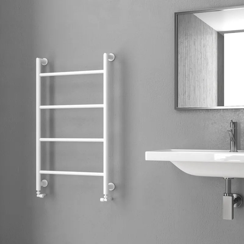 Kamalu - termoarredo scaldasalviette 900x560mm colore bianco opaco kam-d6009b