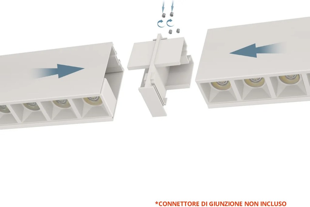 Plafoniera Lineare LED 40W 120cmDALI2 - driver Philips Bianca o nera