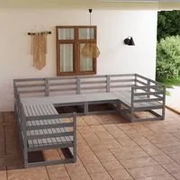 Set Divani da Giardino 8 pz in Legno Massello di Pino 3075976