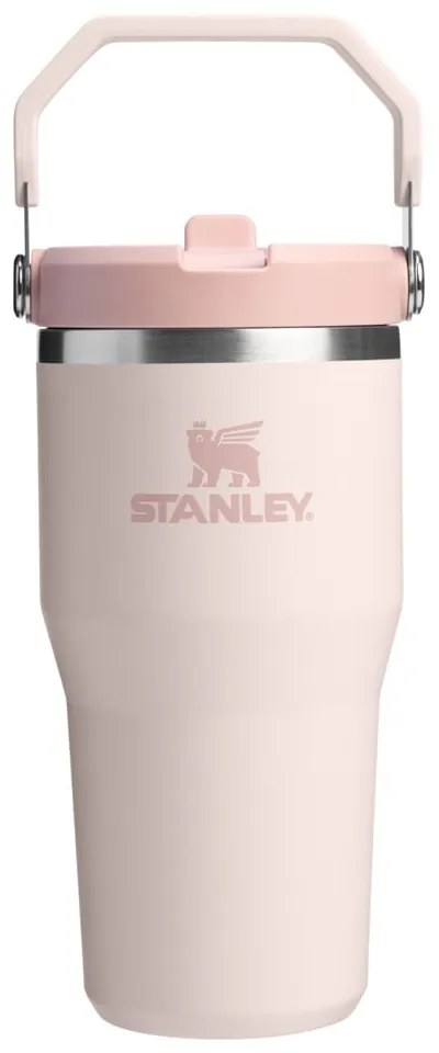 Borraccia termica rosa chiaro in acciaio inox 600 ml IceFlow™ Flip Straw 2.0 Tumbler Rose Quartz – Stanley