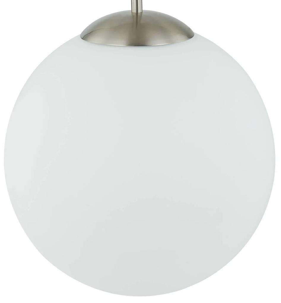 Lindby Rhona sospensione, sfera vetro opale, 30 cm