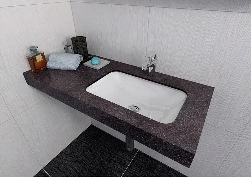 Lavabo bianco in composito minerale 55x36 cm Japura – Sapho