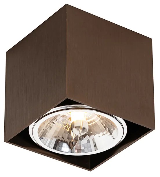 Faretto da incasso di design bronzo scuro quadrato girevole e inclinabile - Box