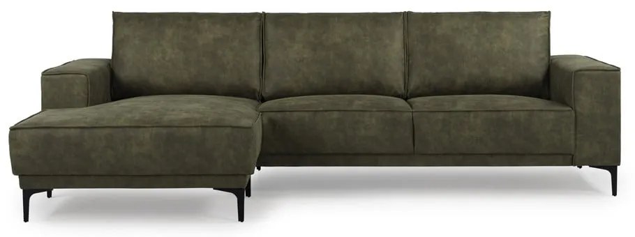 Divano angolare verde in similpelle (angolo sinistro) Copenhagen - Scandic