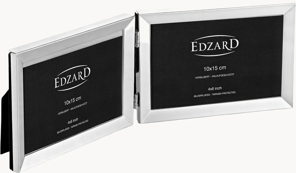 Cornice portafoto doppia placcata in argento Livorno