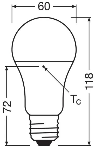 LED Lampadina in plastica riciclata A100 E27/14W/230V 4000K - Osram