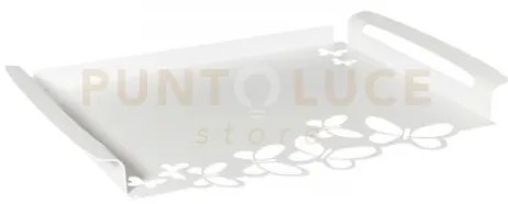 Vassoio piccolo con farfalle butterfly bianco