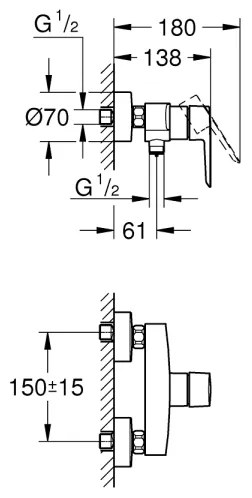 GROHE 322792432 - Miscelatore doccia START DN 15 nero
