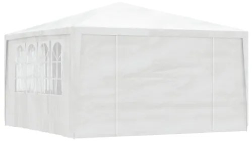 Gazebo Professionale con Pareti 4x4 m Bianco 90 g/m²