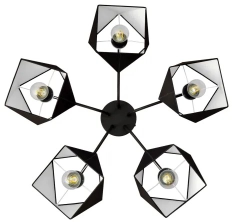 Lampadario ADAMANT 5xE27/15W/230V nero